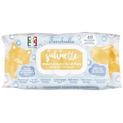 Salviette Igienizzanti Ferribiella 40 Pezzi Acqua Micellare E Olio Di Argan - Foto 1