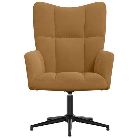 Poltrona Relax Marrone In Velluto - Foto 2