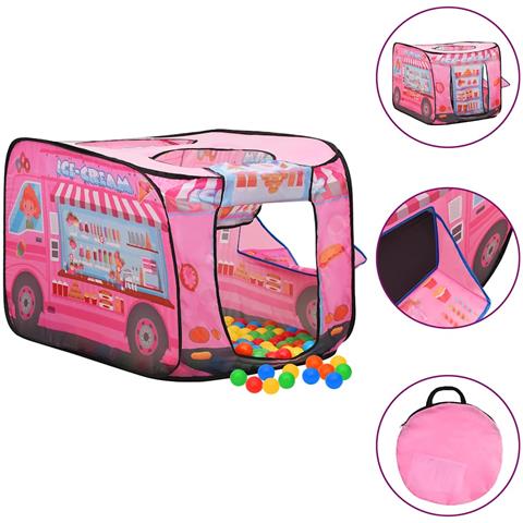 Tenda Da Gioco Per Bambini Rosa Con 250 Palline 70x112x70 Cm - Foto 1