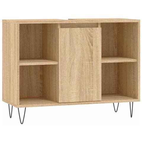 Mobile Da Bagno Rovere Sonoma 80x33x60 Cm In Legno Multistrato - Foto 1