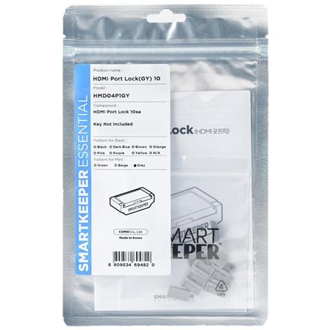 Hmd04p1gy Clip Sicura Bloccaporte Hdmi Grigio 10 Pz - Foto 2