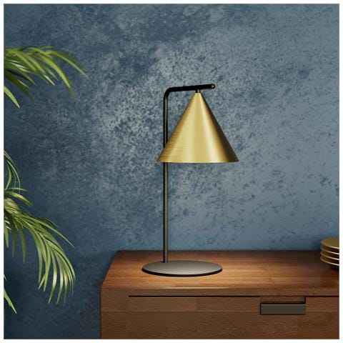 Lampada Da Scrivania Contemporanea Narices 1 Luce Acciaio Nero - Foto 1