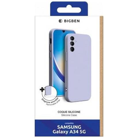 Cover Silicone Per Samsung A34 5g Con Cordino Da Polso Abbinato, Lavanda - Foto 2