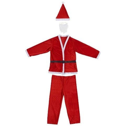 Costume Per Adulti Babbo Natale Taglia Unica Bianco Rosso (4 Unità) - Foto 2
