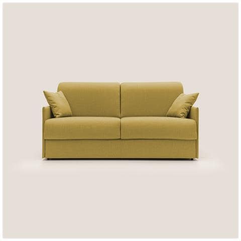 Evans Divano Letto Matrimoniale in Tessuto Impermeabile T13 189L x96P x 90H cm Giallo - Foto 3