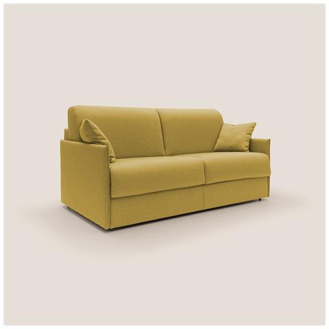 Evans Divano Letto Matrimoniale in Tessuto Impermeabile T13 189L x96P x 90H cm Giallo - Foto 1