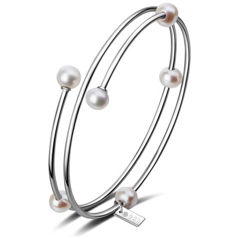 Midori Bangle Argento /perla Bianca - Foto 1