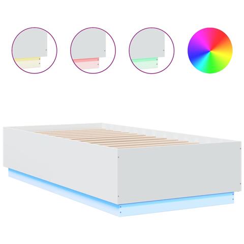 Giroletto Con Luci Led Bianco 75x190 Cm In Legno Multistrato - Foto 2