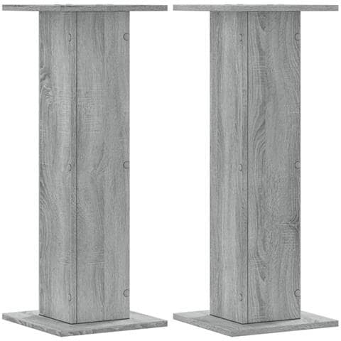 Supporti Altoparlanti 2 Pz Grigio 30x30x80 Cm In Multistrato - Foto 2