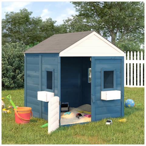 Casetta Con Porta Chiudibile E Vasi Fiori Legno Massello Abete - Foto 3