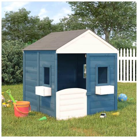 Casetta Con Porta Chiudibile E Vasi Fiori Legno Massello Abete - Foto 1