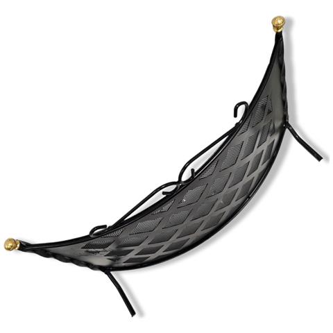 Parascintille Grata Curvo In Ferro Battuto Decorato Per Camino - Foto 2