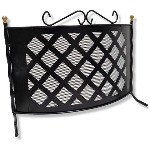 Parascintille Grata Curvo In Ferro Battuto Decorato Per Camino - Foto 8