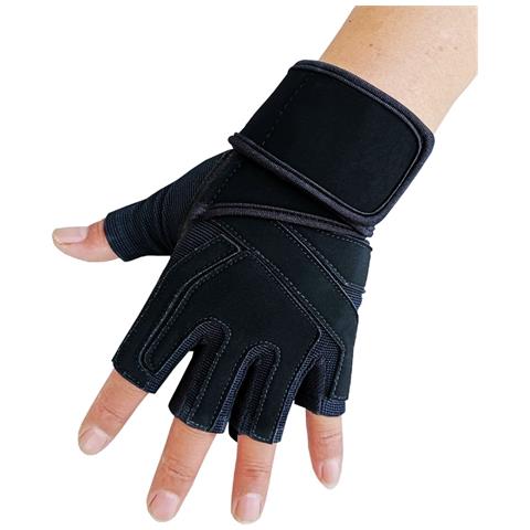 Guanti Da Palestra Protettivi - Guanti Traspiranti Con Mezze Dita Per Il Sollevamento Pesi M - Foto 1