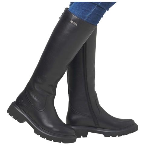 Black Elegant Closed Ladies' Boots Stivali Pelle Scarpe Donna Nero Eu 38, D1w73-00 - Foto 2