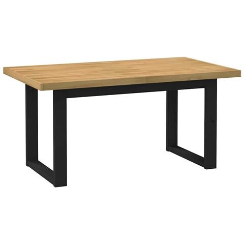 Tavolo Pranzo Noain Gambe A Forma U 160x90x75 Cm Legno Massello - Foto 1