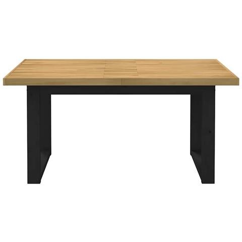 Tavolo Pranzo Noain Gambe A Forma U 160x90x75 Cm Legno Massello - Foto 3
