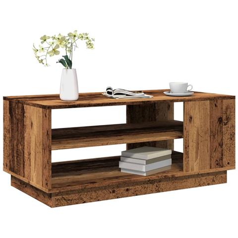 Tavolino Da Salotto Legno Antico 102x55x43 Cm Legno Multistrato - Foto 1