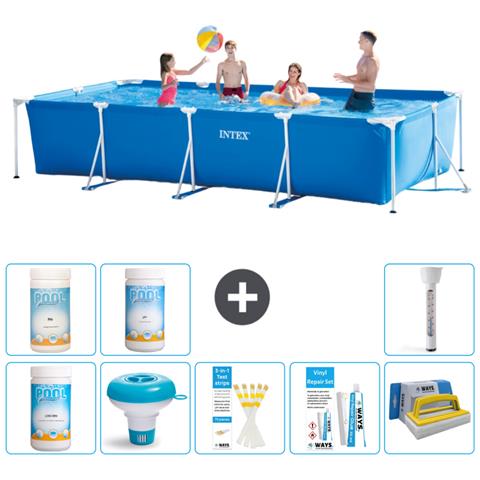 Piscina Fuori Terra - Rettangolo - 450x220x84 Cm - Blu - Include Accessori Coordinati - Foto 1