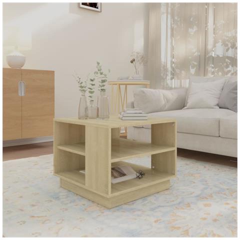 Lusso Casadino - Tavolino Da Salotto Rovere Sonoma 55x55x43 Cm In Truciolato - Foto 2