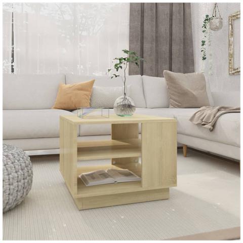 Lusso Casadino - Tavolino Da Salotto Rovere Sonoma 55x55x43 Cm In Truciolato - Foto 7