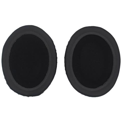 Cuscinetti Auricolari Ovali Premium In Pelle Proteica 90x70mm - Neri (confezione Da 2) - Foto 2