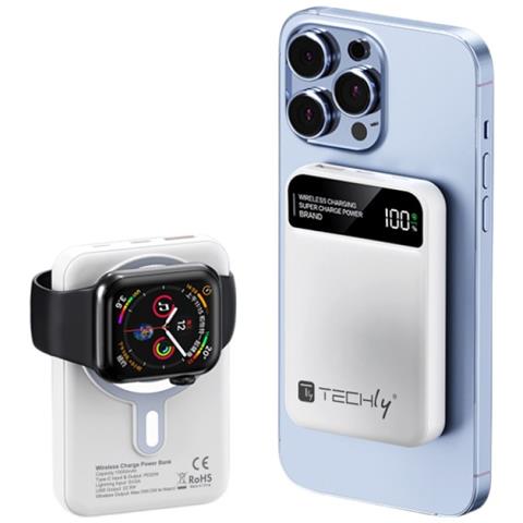 I-CHARGE-10LCDWH batteria portatile Polimeri di litio (LiPo) 10000 mAh Carica wireless Bianco - Foto 1