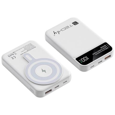 I-CHARGE-10LCDWH batteria portatile Polimeri di litio (LiPo) 10000 mAh Carica wireless Bianco - Foto 9