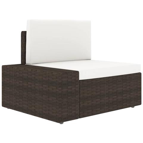 Lusso Casadino -  Divano Modulare A 2 Posti In Polyrattan Marrone - Foto 8