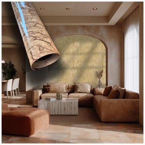 Rotolo Da 3,6mq Rivestimento Autoadesivo In Sxp Thermo/acustico Marmo Lucido Hi-res 1200x3000x2,5mm Hydro. Col. 358-15 - Foto 1