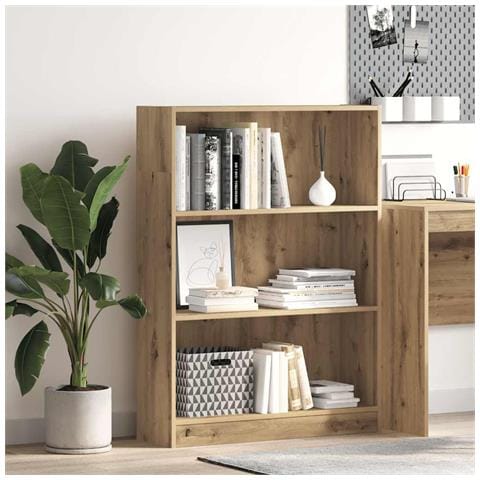 Libreria Rovere Artigianale 80x24x109 cm in Legno Multistrato - Foto 2
