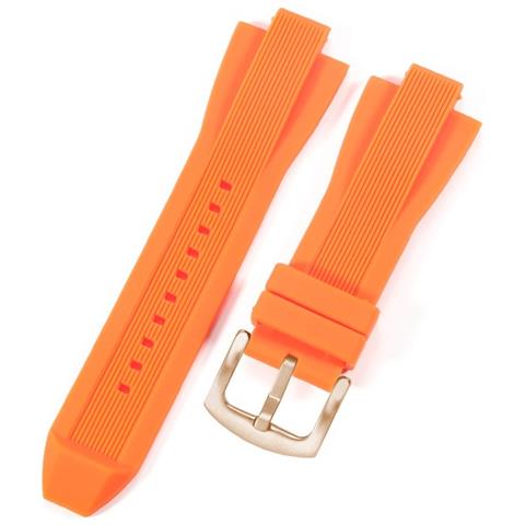 Cinturino In Silicone Compatibile Con Michael Kors Mk8184 8729 9020 Con Attacco Convesso Orange - Foto 1