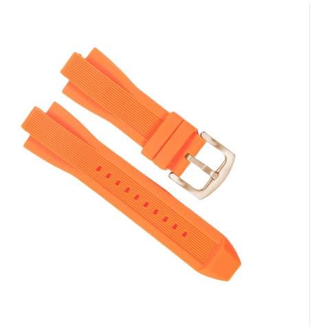 Cinturino In Silicone Compatibile Con Michael Kors Mk8184 8729 9020 Con Attacco Convesso Orange - Foto 2