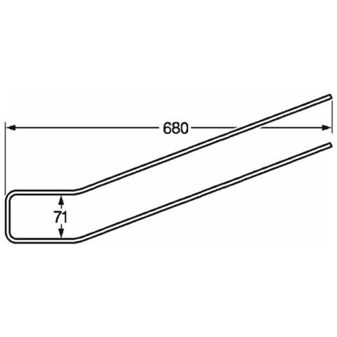 Dente Rastrello Ima La Rocca L 680 Filo 6 Confezione Da 10 Pezzi - Foto 1