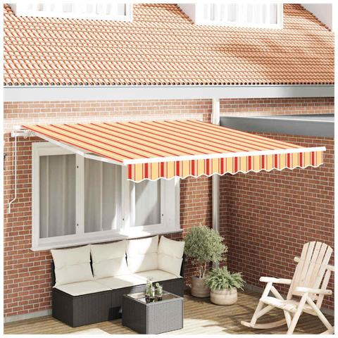 Tenda da Sole Rigato giallo e arancione 3,5 x 2,5 m - Foto 2