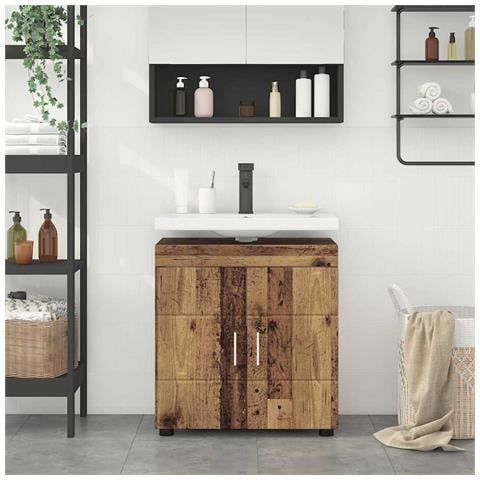 Mobile per lavabo da bagno TULUM Legno vecchio 60 x 34 x 63 cm - Foto 2