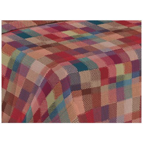 Trapunta Piumone Invernale Imbottita 300gr Microfibra Diadema Quadri 2 Piazze D21 Fucsia - Foto 2