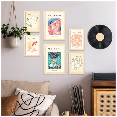 Set Di 6 Stampe Stampe Di Corpi Di Picasso E Matisse Del Fauvismo E Del Surrealismo Per L'interior Design A3 & A4 Senza Cornice - Foto 5