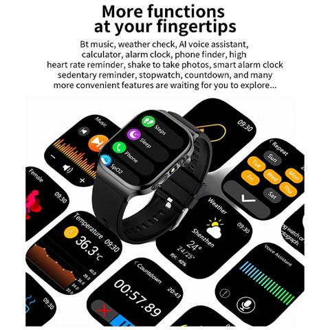 Smartwatch Amoled Ad Alta Risoluzione Da 2,04 Pollici Con Monitoraggio Della Salute Beige - Foto 7
