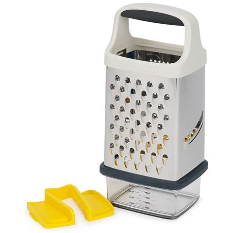 Grattugia Multifunzione Multi Grip Box Grater Include Lame Grosse Fini Julienne E Affettatrice Con Base Di Misurazione E Presa Di Precisione - Foto 1