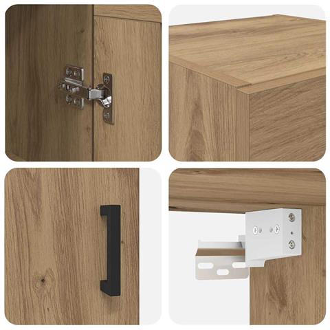 Pensile Rovere artigianale 34,5 x 34 x 90 cm Legno multistrato - Foto 9