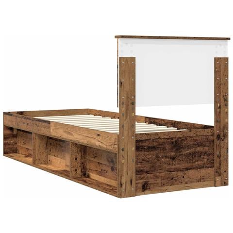 Struttura del letto Legno vecchio 75 x 190 cm Pino massello - Foto 9