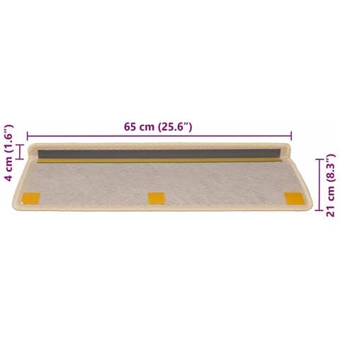 Tappeti Autoadesivi Scale Aspetto Sisal 30 pz 65x21x4 cm Berber - Foto 8
