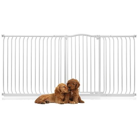 Bettacare Cancelletto Per Cani Extra Alto Con Parte Superiore Incurvata, 216cm - 225cm, Bianco Opaco, Extra Alto Con 100cm Di Altezza - Foto 1