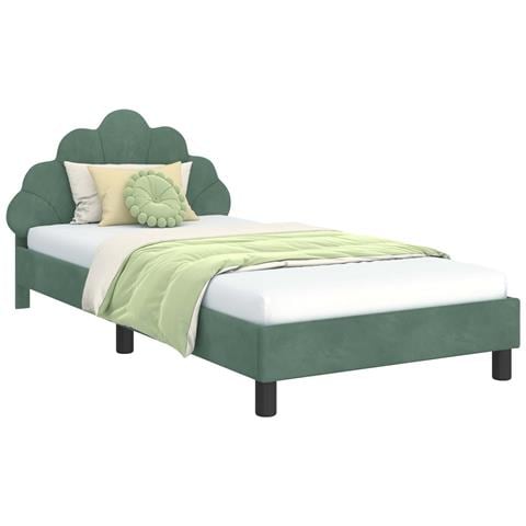 Struttura letto bambini con testata Verde Mare 80 x 200 cm - Foto 1