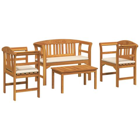 Set da giardino con divano a rosa con cuscino 4 pcs - Foto 1