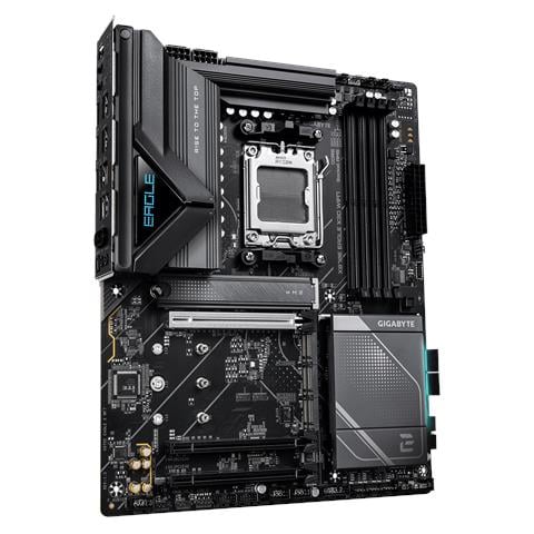 X870E EAGLE X3D WIFI7 Scheda Madre - Supporta CPU AMD Ryzen 9000, VRM digitale a 14+2+2 fasi, fino a 9000 Hz DDR5 (OC), 1× PCIe 5.0 + 3× PCIe 4.0, Wi-Fi 7, LAN 5 GbE, USB 4 - Foto 2
