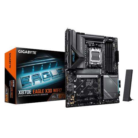X870E EAGLE X3D WIFI7 Scheda Madre - Supporta CPU AMD Ryzen 9000, VRM digitale a 14+2+2 fasi, fino a 9000 Hz DDR5 (OC), 1× PCIe 5.0 + 3× PCIe 4.0, Wi-Fi 7, LAN 5 GbE, USB 4 - Foto 1