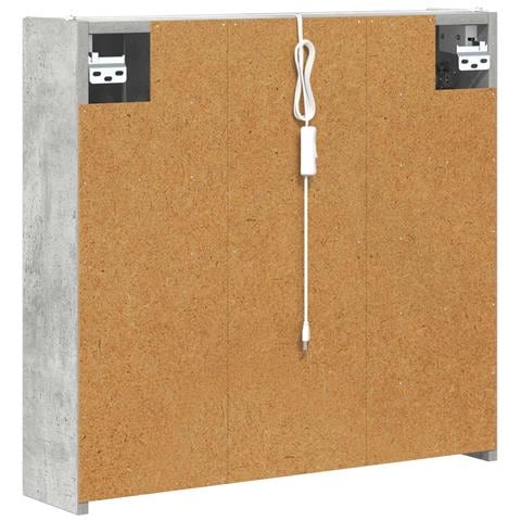 Mobiletto per specchio da bagno Grigio cemento - Foto 9