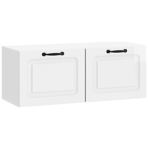 Mobile Porta TV da Muro Bianco Lucido 78,5 x 31 x 30 cm - Foto 1